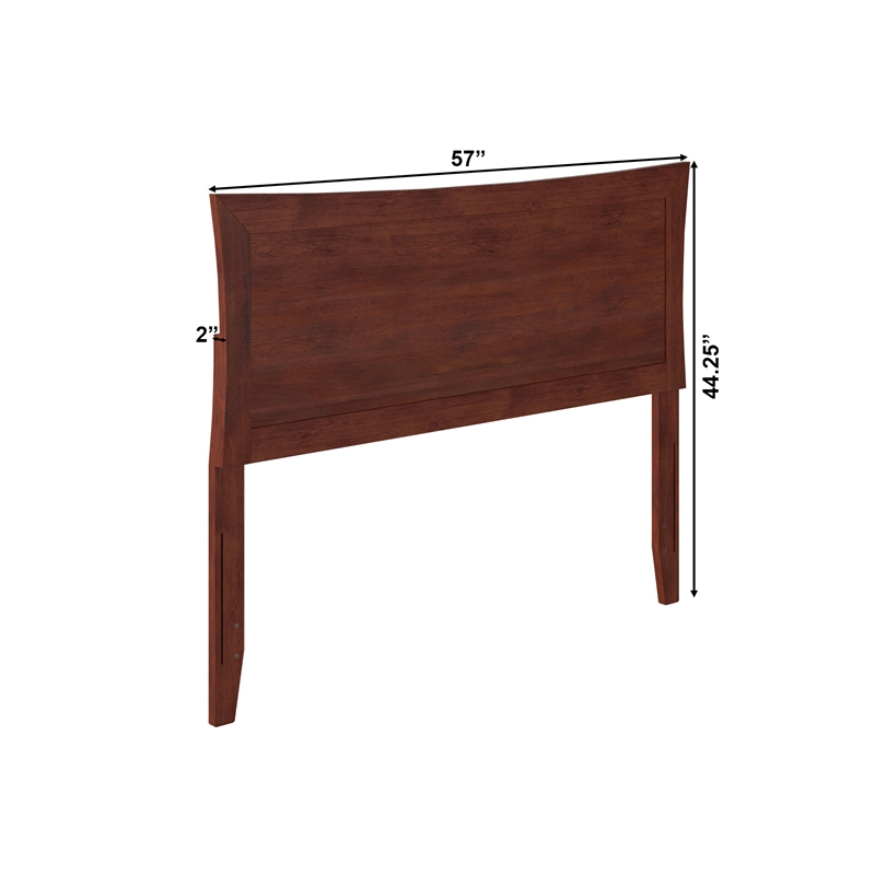 AFI Metro Full Wood Headboard with USB Charging Station in Walnut