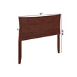 AFI Metro Full Wood Headboard with USB Charging Station in Walnut