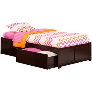 atlantic furniture concord urban storage platform bed in espresso