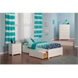 AFI Concord Urban Twin XL Solid Wood Storage Platform Bed in White