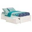 AFI Concord Urban Twin XL Solid Wood Storage Platform Bed in White