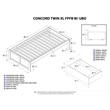 AFI Concord Urban Twin XL Solid Wood Storage Platform Bed in White