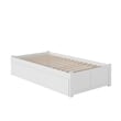Concord Twin XL Platform Bed with Footboard & 2 Storage Drawers in White