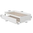 AFI Concord Urban Twin Trundle Solid Wood Platform Bed in White