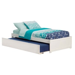 atlantic furniture concord urban trundle platform bed in white
