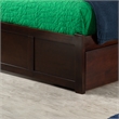 AFI Concord Urban Twin Trundle Solid Wood Platform Bed in Walnut
