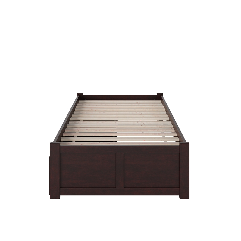 AFI Concord Urban Twin Storage Solid Wood Platform Bed in Espresso