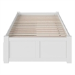 AFI Concord Urban Twin Solid Wood Storage Platform Bed in White