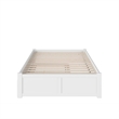 AFI Concord Full Solid Wood Platform Bed with Twin Trundle in White