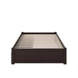AFI Concord Full Solid Wood Platform Bed with Storage Drawers in Espresso