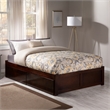 AFI Concord Urban Queen Storage Wood Platform Bed with Footboard & 2 Drawers in Walnut