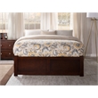 AFI Concord Urban King Storage Solid Wood Platform Bed in Walnut