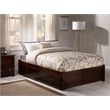 AFI Concord Urban King Storage Solid Wood Platform Bed in Walnut