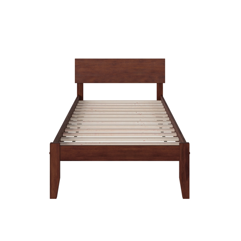 Orlando Twin XL Solid Wood Platform Bed in Walnut