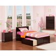 Orlando Twin XL Wood Platform Bed with Footboard and Storage Drawers in Espresso