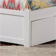 Orlando Twin XL Wood Platform Bed with Footboard and Storage Drawers in White
