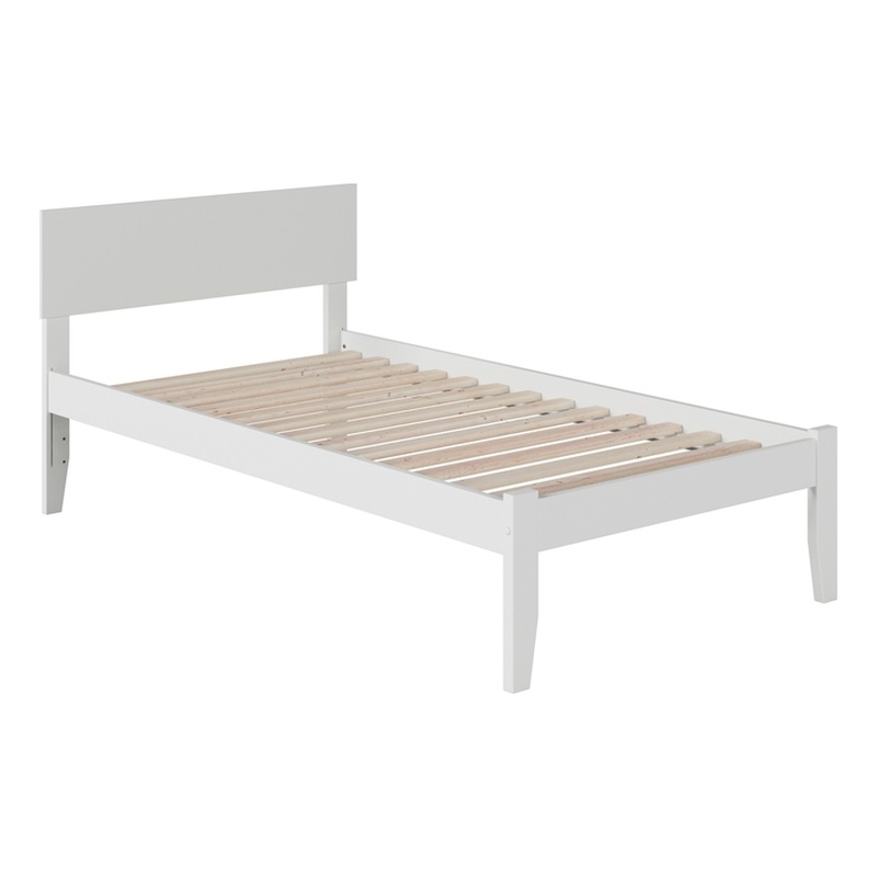 Orlando Twin Solid Wood Platform Bed in White