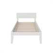 Orlando Twin Solid Wood Platform Bed in White