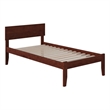 Orlando Twin Solid Wood Platform Bed in Walnut