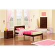 Orlando Twin Solid Wood Platform Bed in Walnut