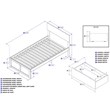 Orlando Twin Wood Platform Bed with Footboard and Storage Drawers in Espresso