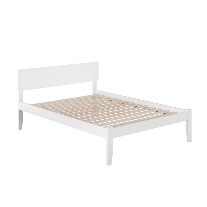 Orlando Full Solid Wood Platform Bed in White