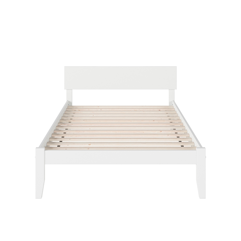 Orlando Full Solid Wood Platform Bed in White