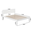 Orlando Full Solid Wood Platform Bed in White