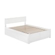 Orlando Full Wood Platform Bed with Footboard and Twin Trundle in White