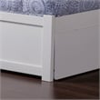 Orlando Full Wood Platform Bed with Footboard and Storage Drawers in White