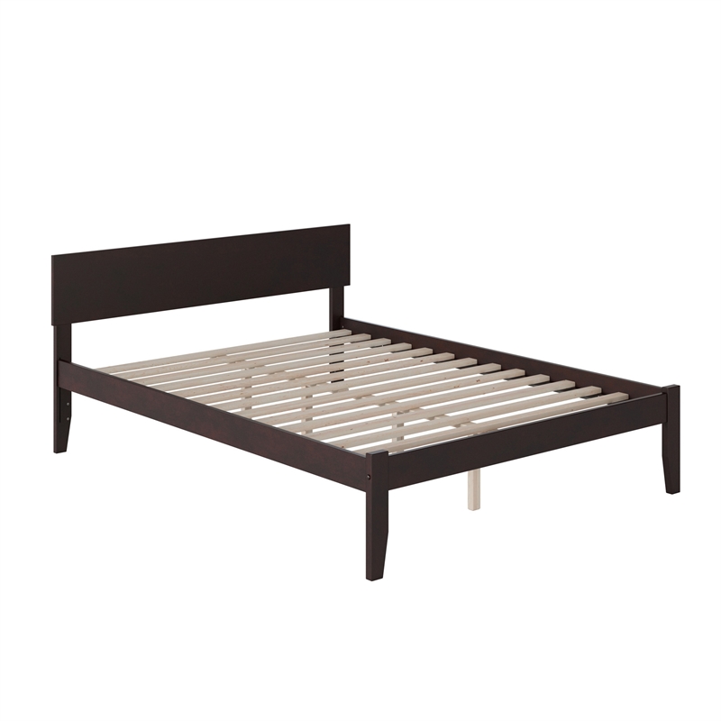 Orlando Queen Solid Wood Platform Bed in Espresso