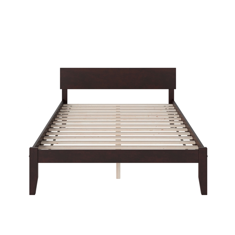 Orlando Queen Solid Wood Platform Bed in Espresso