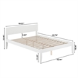 Orlando Queen Solid Wood Platform Bed in White