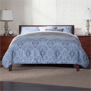 Orlando Queen Solid Wood Platform Bed in Walnut