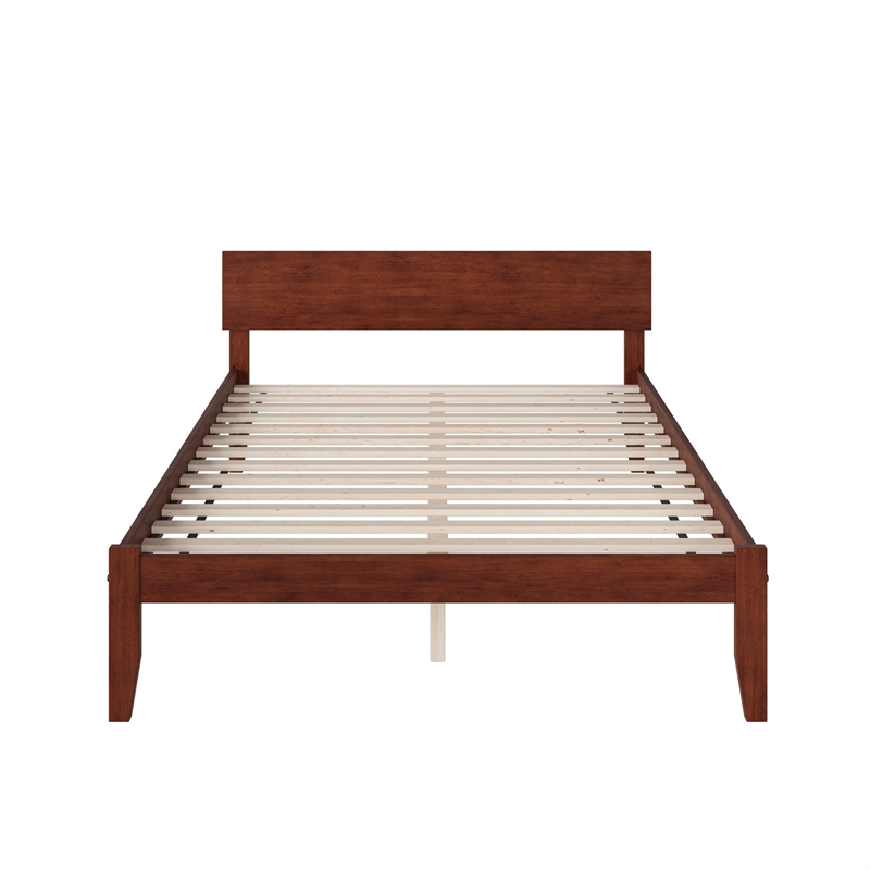 Orlando Queen Solid Wood Platform Bed in Walnut