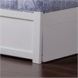 Orlando Queen Wood Platform Bed with Footboard and Storage Drawers in White