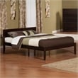 Orlando King Wood Platform Bed with Modern Panel Headboard in Espresso