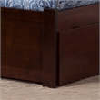 Orlando King Wood Platform Bed with Footboard and Storage Drawers in Walnut