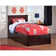 AFI Nantucket Twin XL Solid Wood Bed with Storage Drawers in Espresso