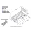 Nantucket Twin XL Wood Platform Bed with Matching Footboard & Drawers in White