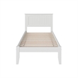 Nantucket Twin Solid Wood Platform Bed in White