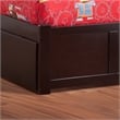 Nantucket Twin Wood Platform Bed with Footboard and Storage Drawers in Espresso