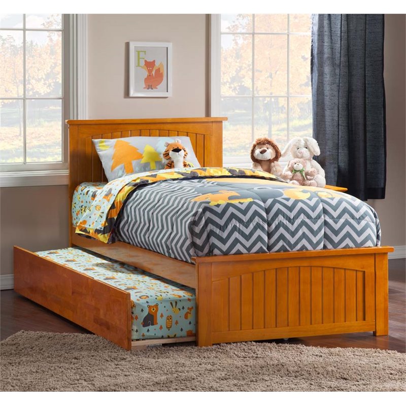 Atlantic Furniture Nantucket Twin Trundle Platform Bed In Caramel Atlantic Furniture Nantucket Twin Trundle Platform Bed In Caramel Ar8226017