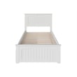 Nantucket Twin Wood Platform Bed with Matching Footboard and Drawers in White