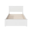 Nantucket Full Wood Platform Bed with Matching Footboard and Drawers in White