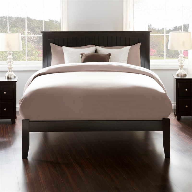 Nantucket Queen Solid Wood Platform Bed in Espresso