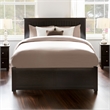 Nantucket Queen Wood Platform Bed with Footboard and Storage Drawers in Espresso