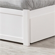 Nantucket Queen Wood Platform Bed with Footboard and Storage Drawers in White