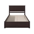 Nantucket King Wood Platform Bed with Footboard and Storage Drawers in Espresso