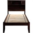 AFI Newport Twin XL Solid Wood Platform Bookcase Bed in Espresso